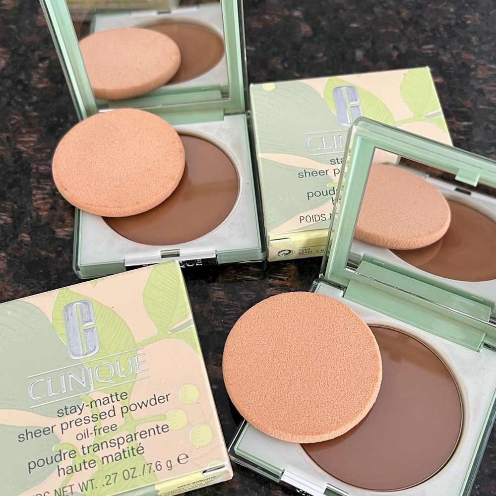 (2) NEW Clinique Stay-Matte Sheer Finish Pressed Powder (Stay Sienna 21)